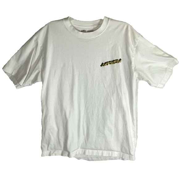 Uniqlo x Lakwena Size L White Cotton Tee T Shirt Your Love Keeps Lifting Me High - Picture 4 of 11